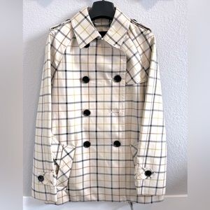 Women’s Coach Tattersall short trench coat size S